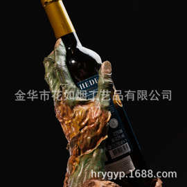 跨境创意怪物手造型酒瓶架客厅餐桌装饰品摆件酒架工艺品工厂直供