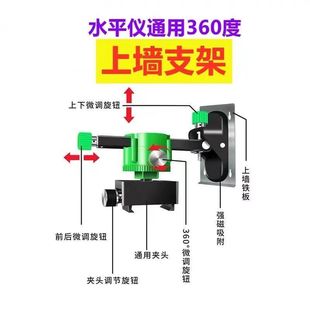 Universal Wall-Mounted Level Line Projector Bracket 81216 Strong Magnet Wall Mount Independent Stand