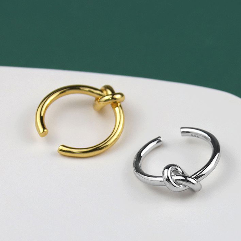 design line knotted ring fashion simple open ring