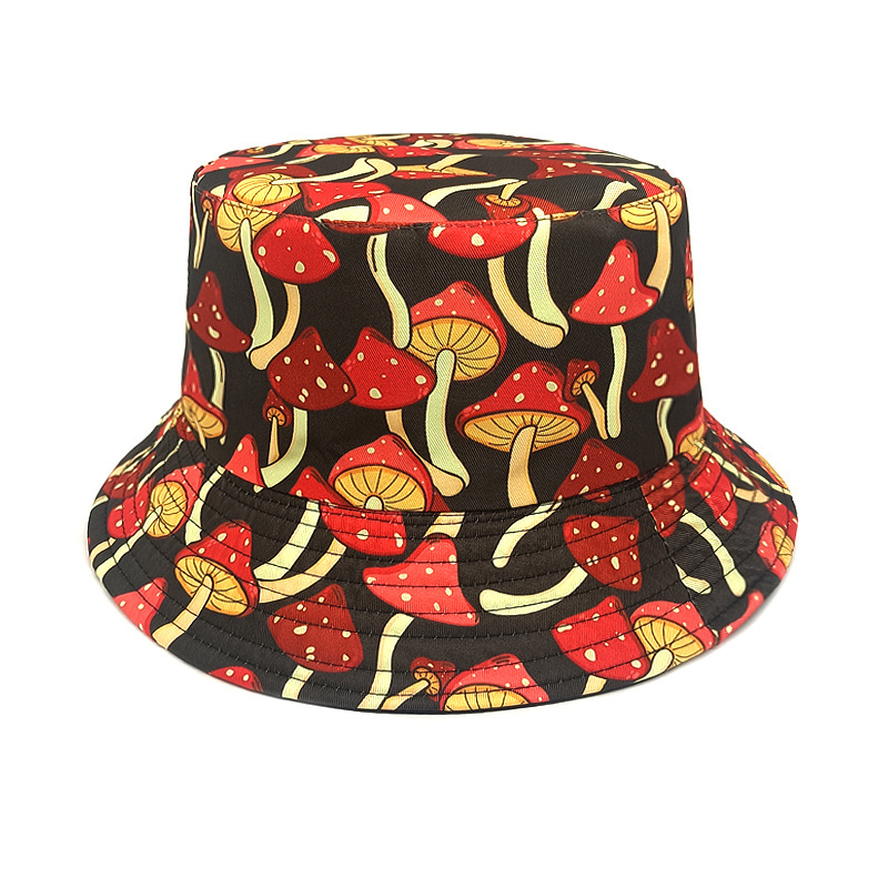 Unisex Casual Hip-hop Mushroom Printing Wide Eaves Bucket Hat display picture 10