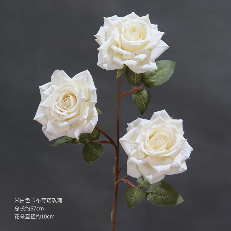 Material de flor de boda blanco brumoso artificial Misty Wedding Hall decoración camino plomo arreglo de flores techo flor artificial Flor de plástico