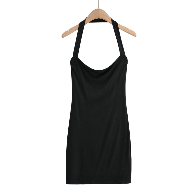 sexy halter double-layer sling dress NSAC50825