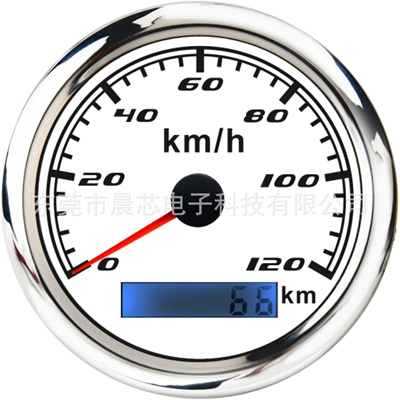 Other vehicle instruments – Speedometer Kmh with Accumulated Mileage - cx8032-white-plate-120km