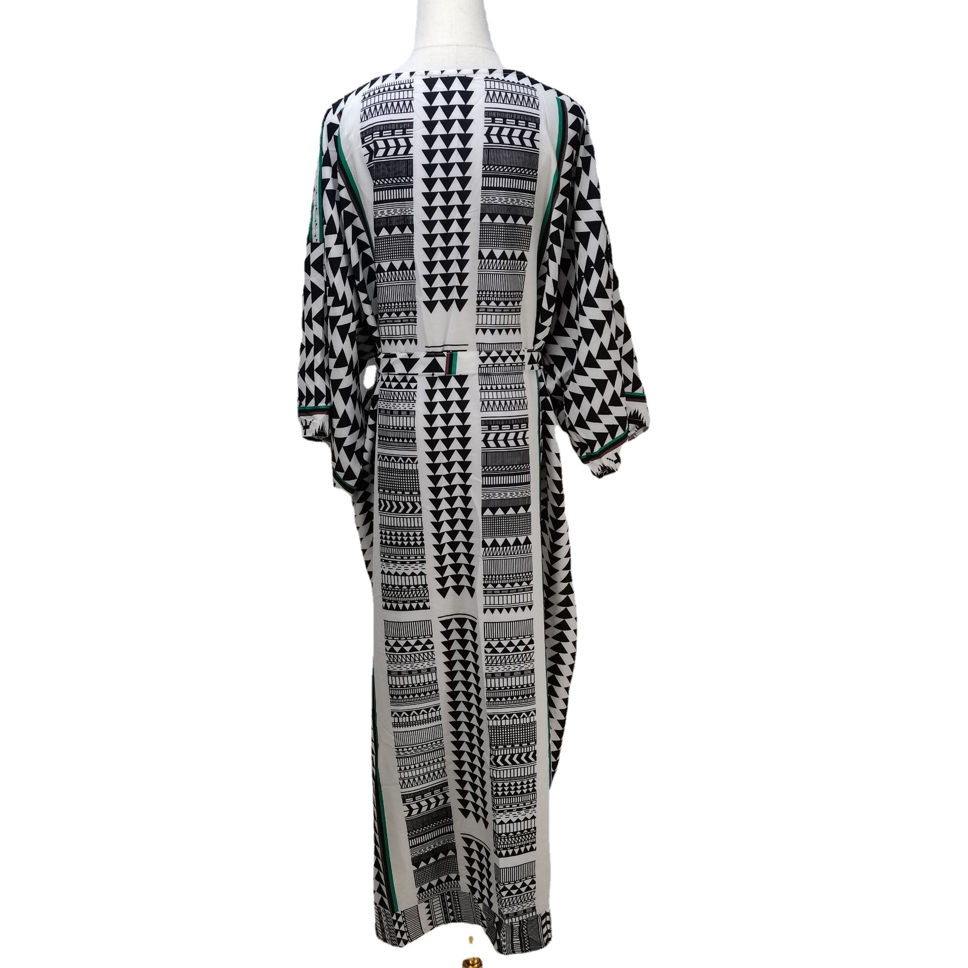 Europa y América kimono cardigan suelta más cinturón playa ropa de protección solar vacaciones bikini blusa 1D45