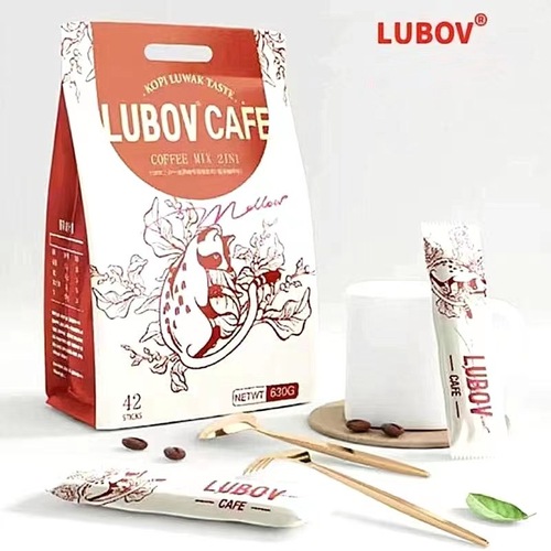 Malaysia imported light luxury style LUBOV two-in-one instant coffee white 630g hotel office coffee