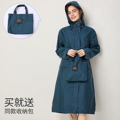 Fashionable unisex long coat poncho raincoat for summer travel, windproof raincoat, breathable rain jacket