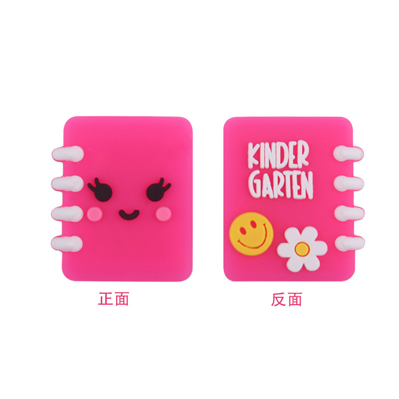 Bebés y niños pequeños dibujos animados silicona cuaderno dentín bebé creativo DIY pacificante chaqueta pulsera accesorios juguetes