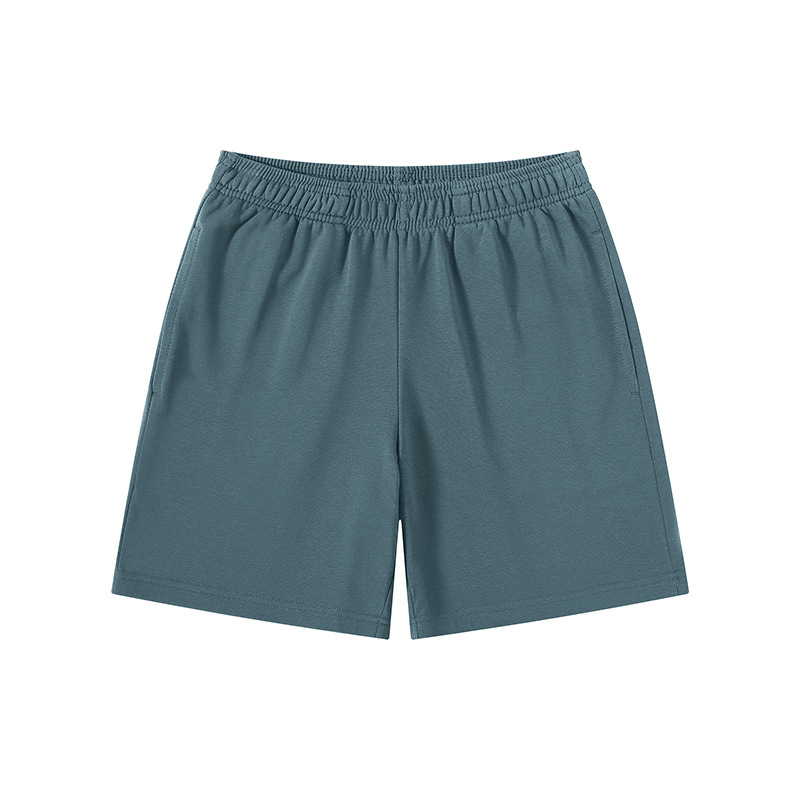 Pantalones deportivos americanos de cinco puntos de color caramelo de felpa, pantalones cortos de hombre sueltos casuales de moda, personalización de ropa exterior de verano de algodón puro