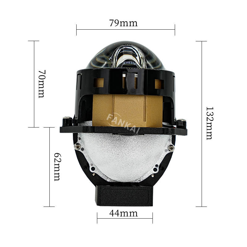 Lente LED de doble luz de 3 pulgadas de una sola taza de tres lámparas directas 77W de alta potencia transformar el faro láser