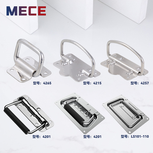 304 stainless steel spring handle folding pull ring prop box tool aluminum box wooden box handle industrial activity handle