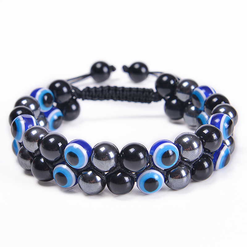 Eye Pattern Ethnic Style Eye Natural Stone Beaded Men's Bracelets Men Beaded Bracelets