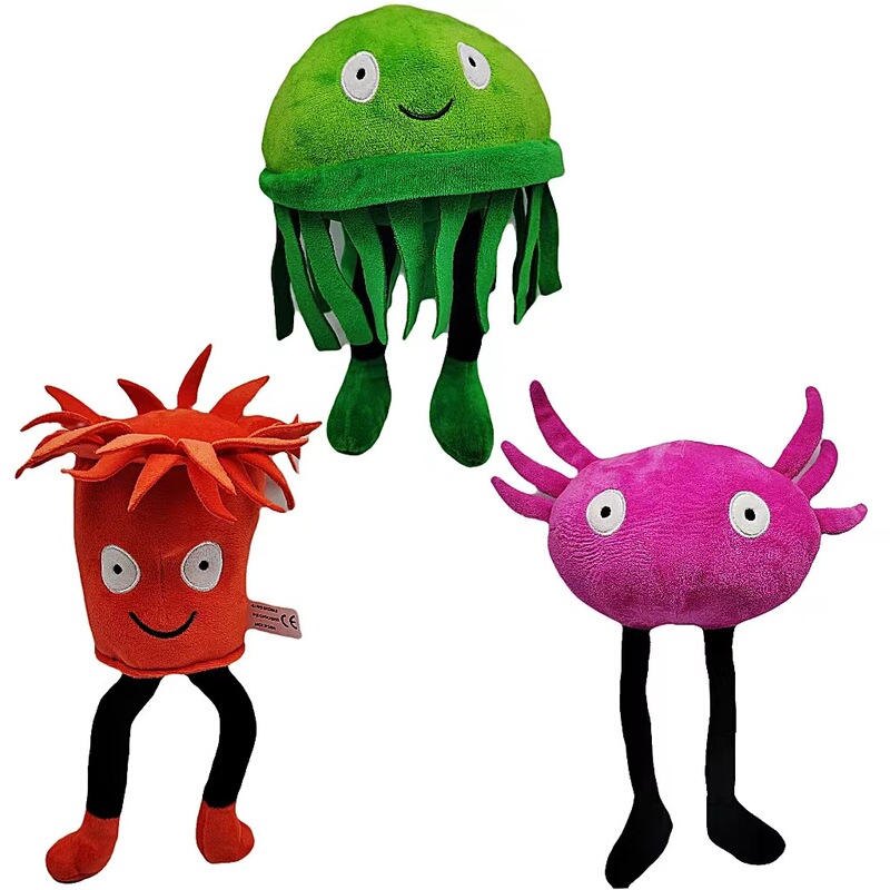 Cross-border new KinitoPet plush desktop electronic pet salamander doll horror game plush toy