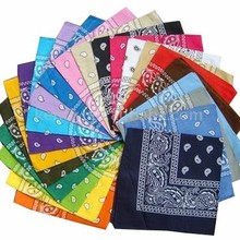 bandana印花头巾骑行多功能双腰果佩斯利环保方巾头带帕多色
