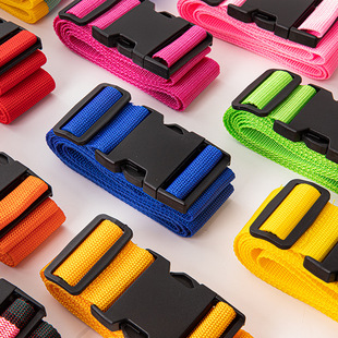 Outdoor Travel Straps, Adjustable Checked Luggage Straps, Travel Trolley Cases, Colorful One-Line Packing Straps in Stock