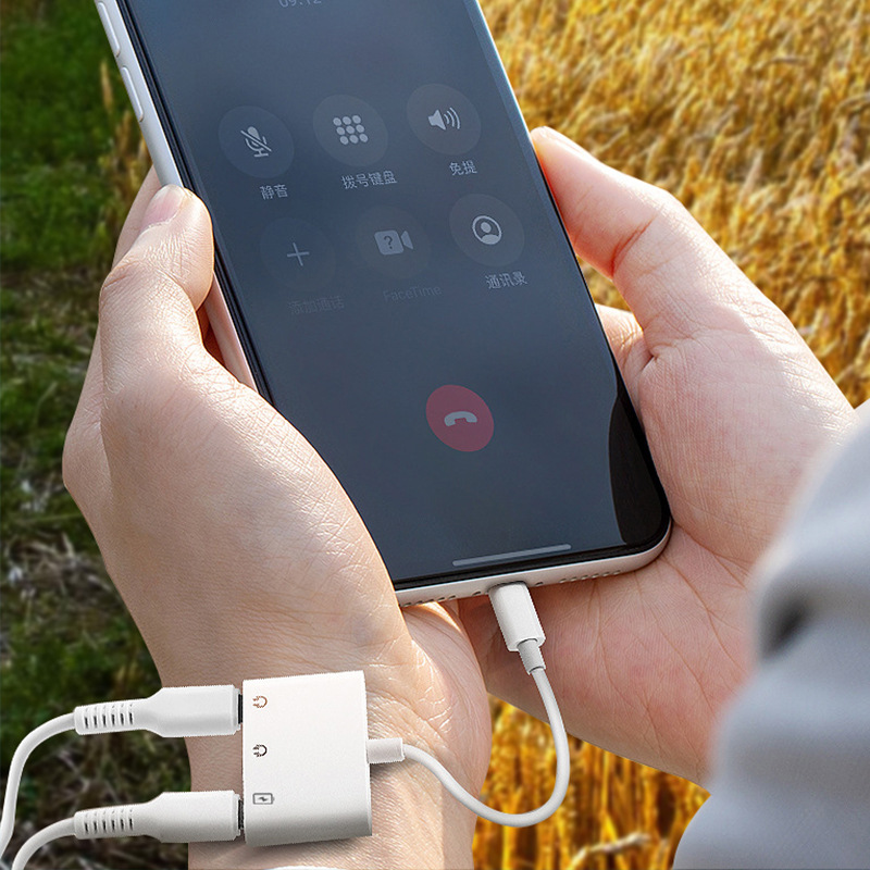 Type-C cep telefonu evrensel adaptör üçü bir arada canlı yayın kulaklık ses çift şarj, U disk adaptör kablosunu destekler