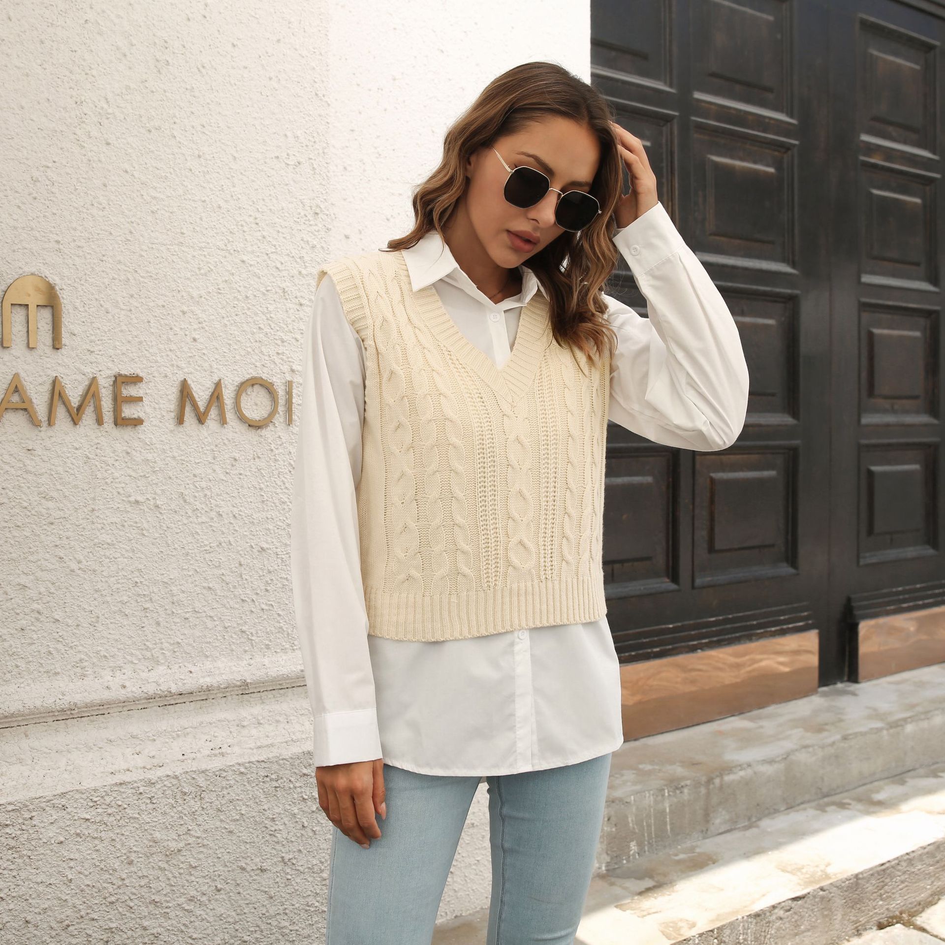 Popular Vest Sweater Women Vest Autumn Winter Knitwear Sweater 8 Popular Vest Sweater Women Vest Autumn Winter Knitwear Sweater