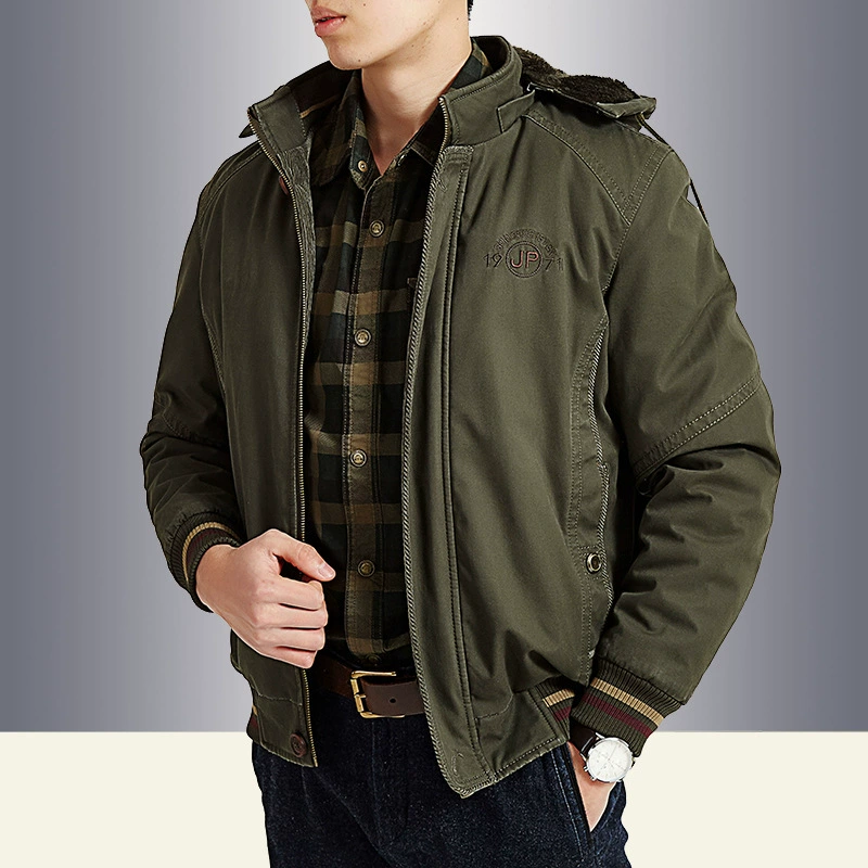 Мужская молодежная повседневная зимняя куртка больших размеров из хлопка с флисовой подкладкой, утепленная куртка с капюшоном, теплая хлопковая верхняя одежда 8650