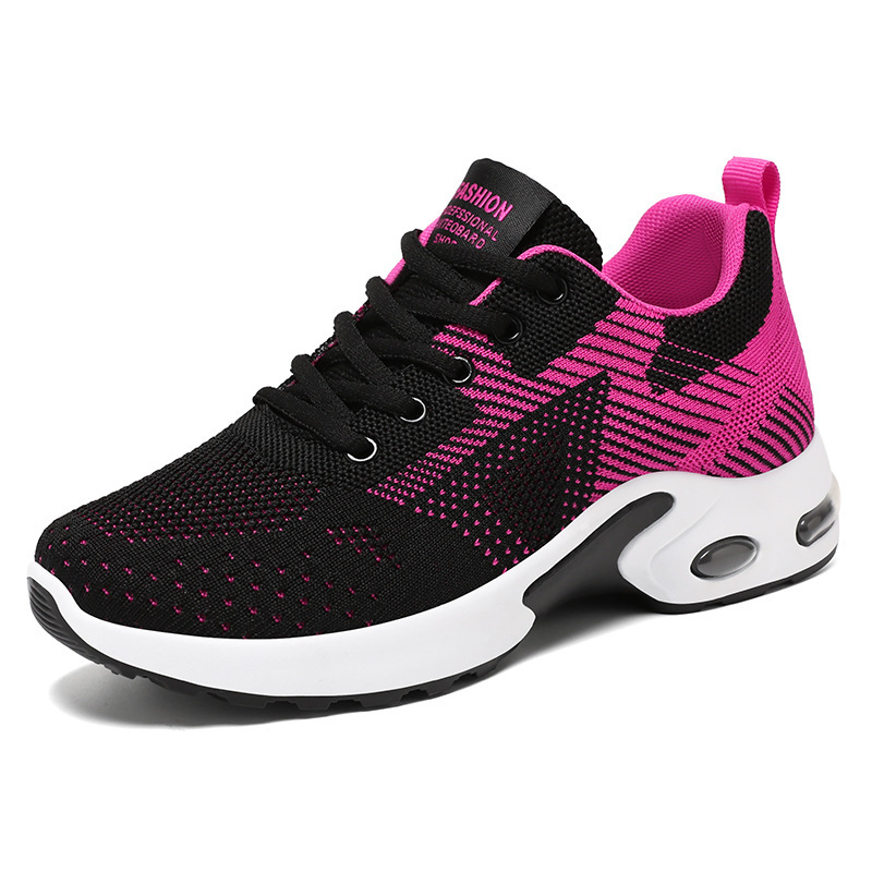 Zapatos de mujer 2024 primavera nuevos zapatos de mujer transfronterizos al por mayor Flyknit deportes zapatos casuales zapatos de cojín de aire de fábrica de origen