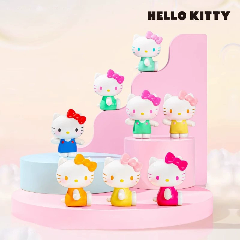 Оригинальные конфеты Sanrio Katie Summer Rainbow, серия, в закрытом пакете, модные игрушечные фигурки, окружающие милые украшения, оптовый подарок