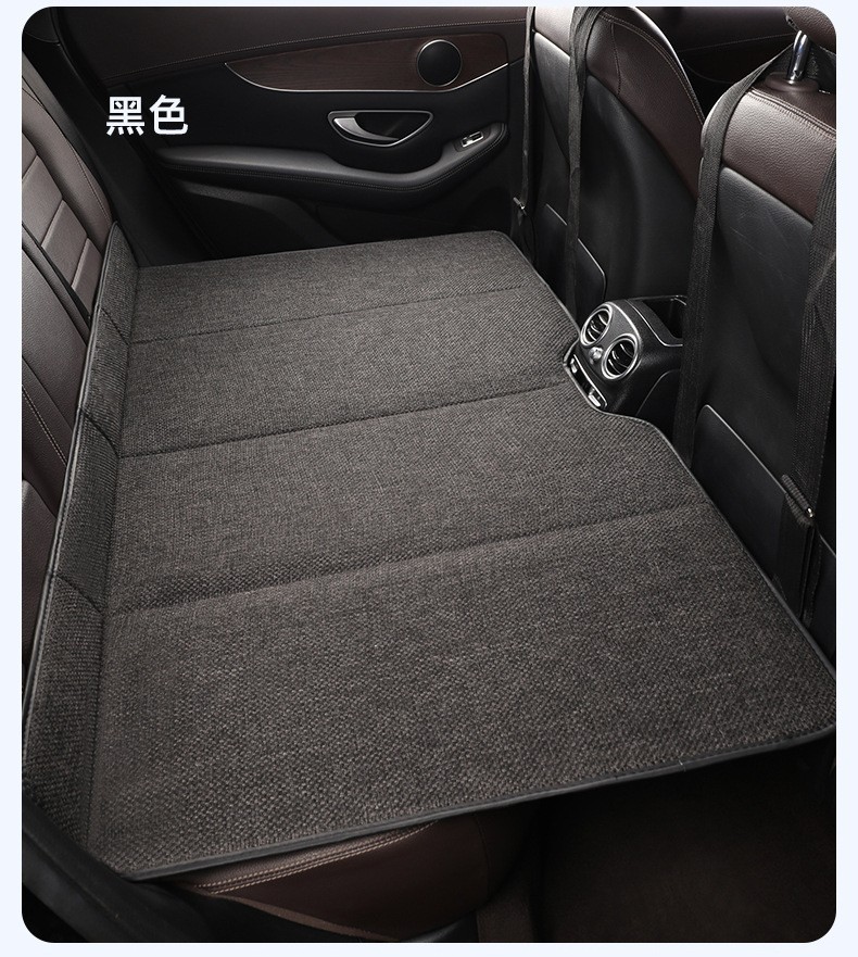 Car Folding Bed Portable Rear Seat Sleeping Pad Cotton Linen Flax Car Suv Travel Bed Non-Inflatable Folding Bed