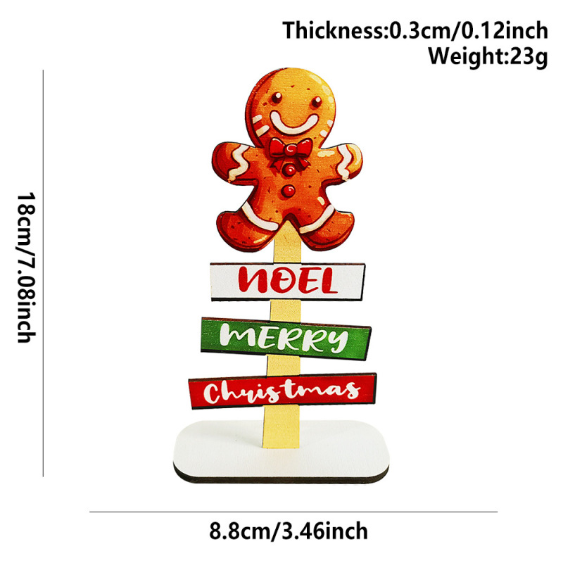 現物クリスマス祝日パーティー雰囲気装飾道具木製サンタクロースデスクトップ立ち札飾りクリスマス装飾|undefined