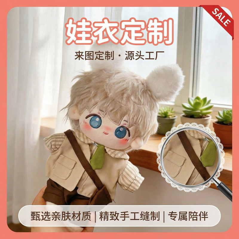 Customized Cotton Doll Clothes 20cm Universal Size Doll Clothes Made to Order with Pictures and Samples Plush Toy Clothes Factory Store Customized Cotton Doll Clothes 20cm Universal Size Doll Clothes Made to Order with Pictures and Samples Plush Toy Clothes Factory Store
