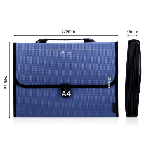 Deli organ bag 5556 A4 portable file bag business bag briefcase 13 grid data storage bag wholesale