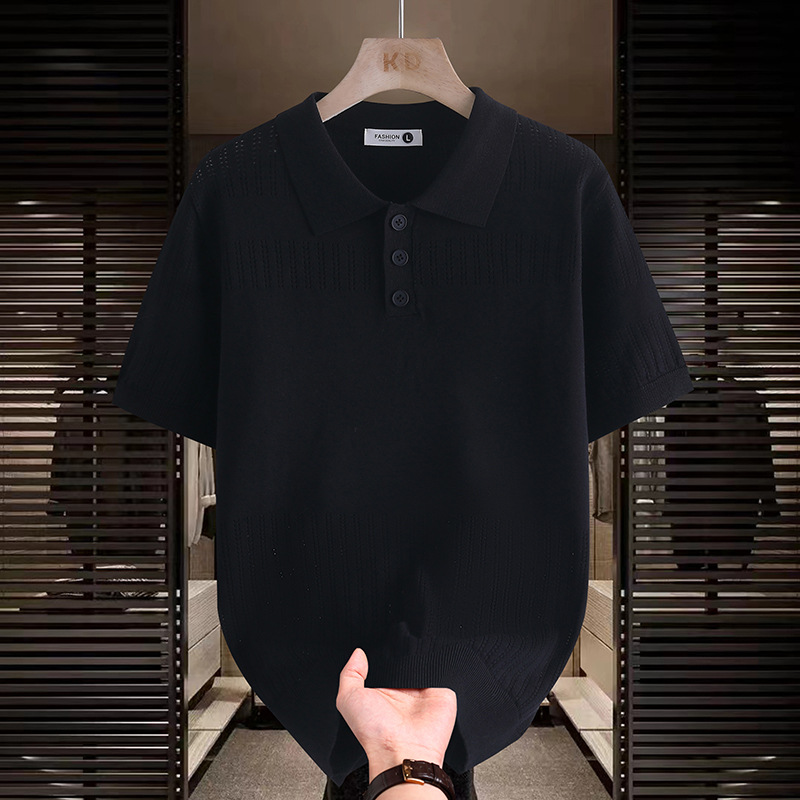 Polo camiseta de punto camiseta de manga corta camiseta de hombre texturas viejas flores comerciales heladas fábrica de verano transfronteriza al por mayor