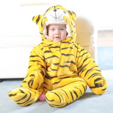 嬰兒連體衣秋冬衣服套裝寶寶抱衣外出服冬季冬裝棉服老虎小熊貓