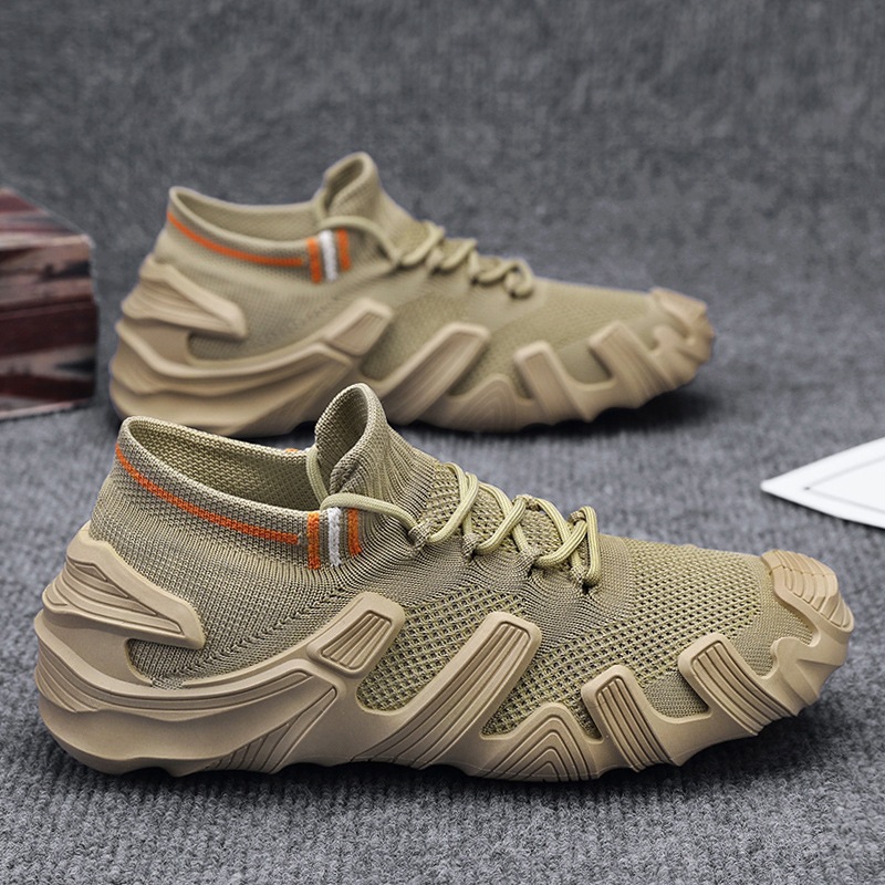 Primavera y verano zapatos textiles de hombre calcetines transpirables zapatos deportivos casuales para hombres 2025 zapatos de moda para estudiantes