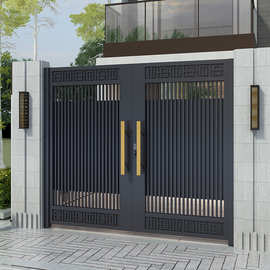 铝合金别墅大门院子门铁艺庭院门户外双开门铝艺推拉门入户门高端