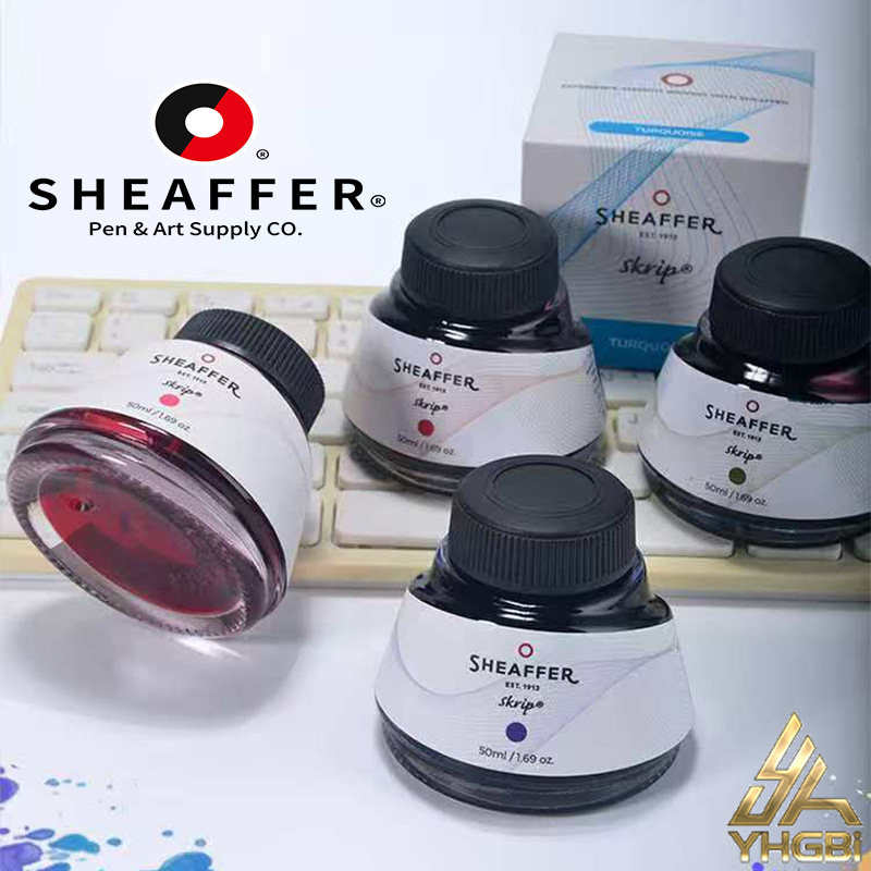 美国犀飞利 彩色染料 墨水 大瓶装50CC 钢笔用 不易伤尖堵尖 SHEA
