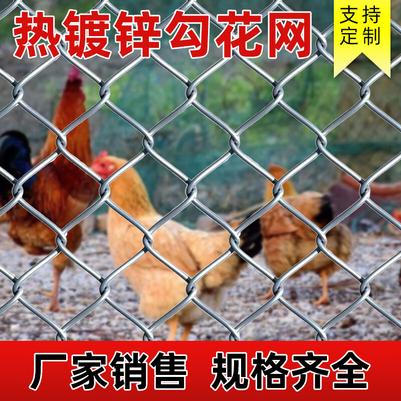 热镀锌铁丝网围栏养鸡牛羊养殖网勾花网钢丝网防锈防护网圈地养殖