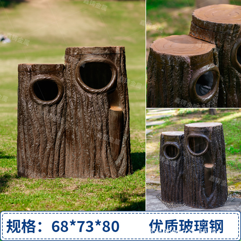 Basurero de Escultura Dibujos Animados de Fibra de Vidrio