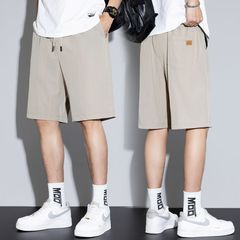 男の子用夏カジュアルショーツ、夏用薄手ゆったりビーチパンツ、アイスシルクミッドパンツ、メンズスポーツパンツ