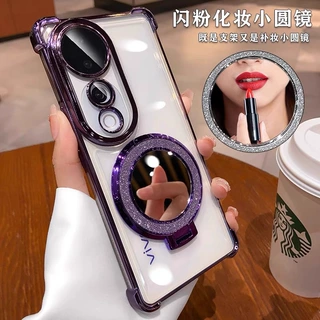 适用VIVOS19Pro手机壳电镀透明防摔带化妆镜镜头全包保护套批发壳