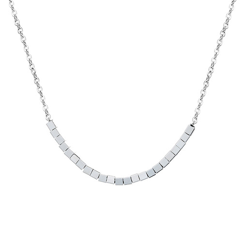 Customized Pinduoduo small square necklace, geometric personality, national trend, light luxury, niche design, simple and high-end clavicle chain