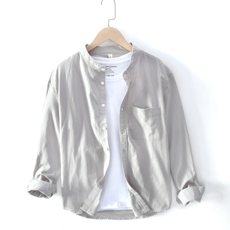 Autumn Japanese retro cotton trend shirt