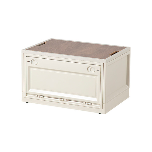 Outdoor camping storage box, foldable storage box, car wood grain trunk, household portable large-capacity storage box