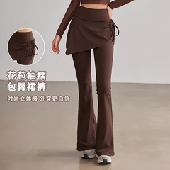 クロスボーダー高颜値偽2枚ヨガパンツ女性ガードル尻ラッパパンツ屋外フィットネスランニングパンツ新