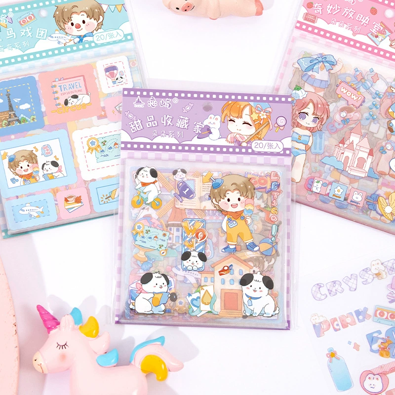 Chuangyuan Qiqi Путешествующий Мир PET наклейка, мультяшная милая творческая PET наклейка
