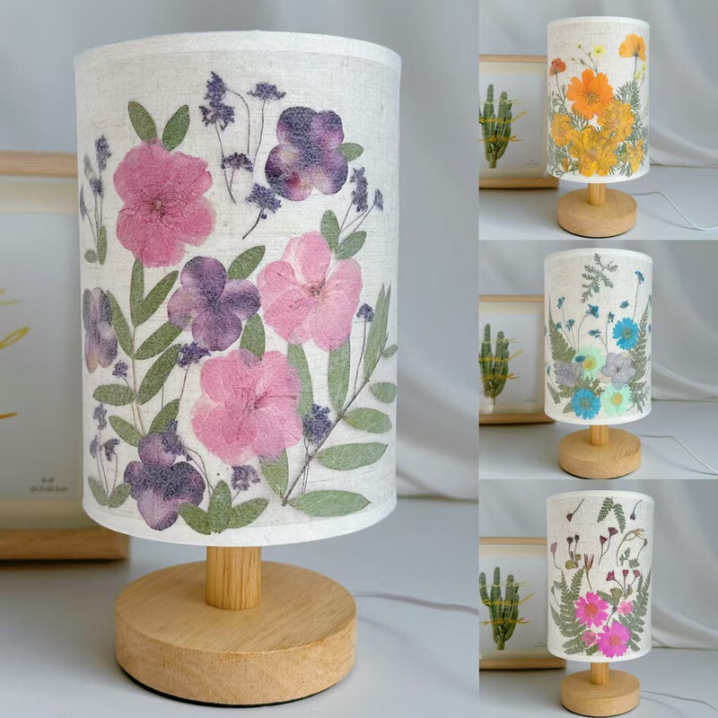 Handmade embossed table lamp diy production material package mother's day flower night light goddess salon group building activities Handmade embossed table lamp diy production material package mother's day flower night light goddess salon group building activities