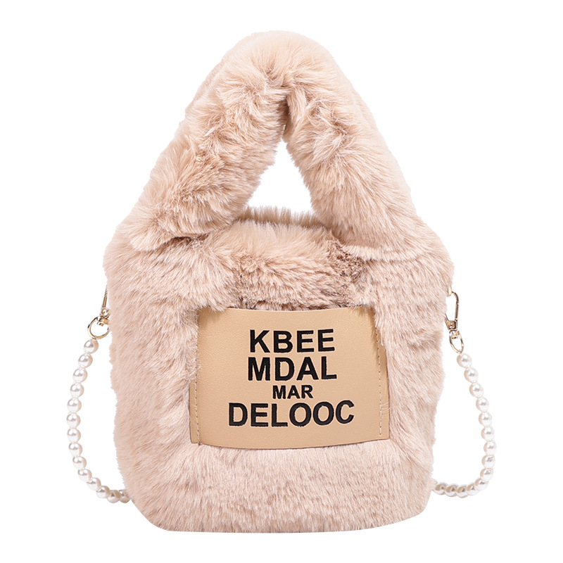 2023 New Winter, Autumn, Winter Versatile, High end, and Small Crowd Crossbody for Women Plush Bucket Chain Bag_voghion.com