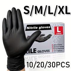 跨境一次性丁腈手套黑色英文复合丁腈Nitrile gloves希音temu代发