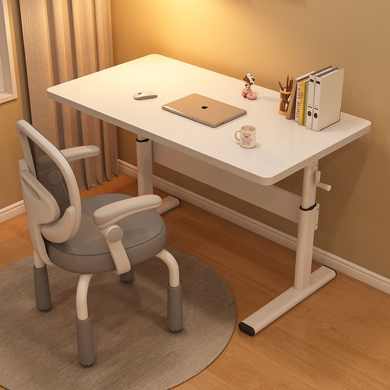 Table Small Desk Student Liftable Hand Lift Table Large White Table Hand Lift Table Simple Writing Table Dormitory