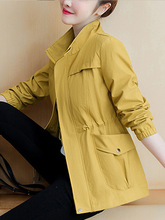 短款杭州意法风衣外套女春秋休闲洋气妈妈大码秋装高端大气上档次