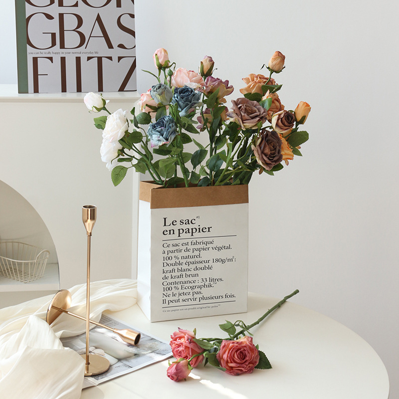 Ins Photo Props Retro Focus Edge Rose Bouquet Artificial Bouquet Living Room Home Decoration Ornaments Background Ins Photo Props Retro Focus Edge Rose Bouquet Artificial Bouquet Living Room Home Decoration Ornaments Background