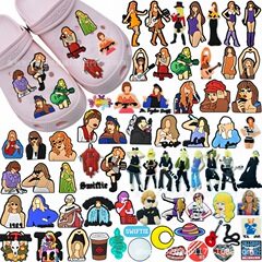 歌手泰勒鞋花洞洞鞋配飾DIY可拆卸裝飾鞋帶扣配件PVC配件鞋扣跨境