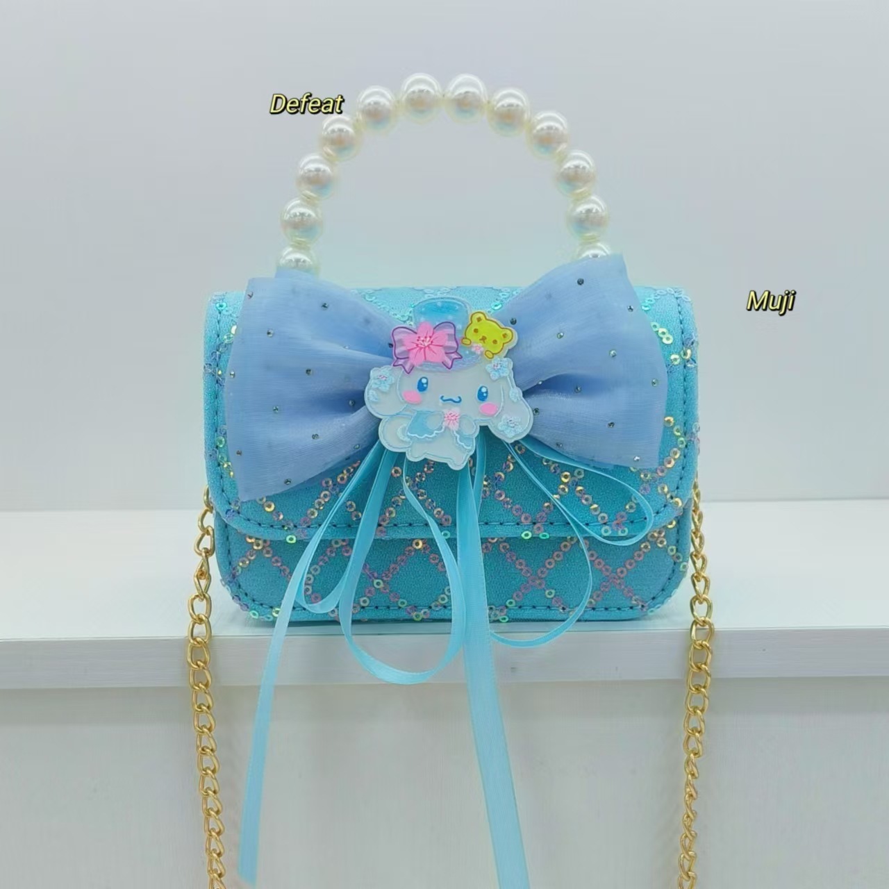 Melody Pearl bolso de princesa, bolso de accesorios, bolso de arco, bolso de Año Nuevo, cadena pequeña