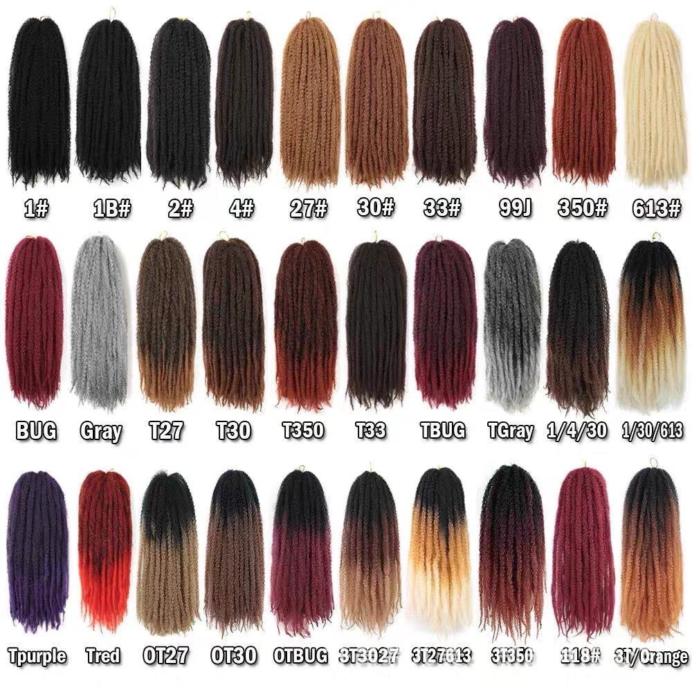 Extensiones de Rastas Crochet 18 Pulgadas 100g de Fibra de Alta Temperatura Pelo Largo